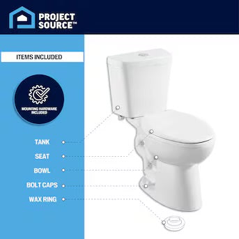 Pro-flush white elongated chair height toilet