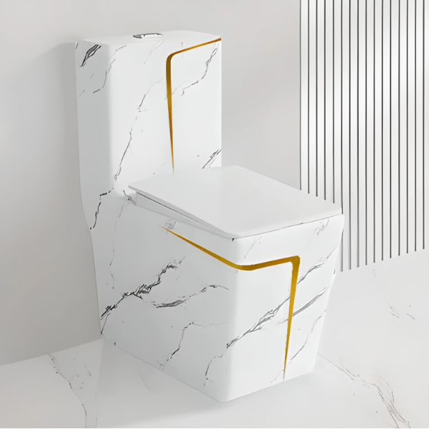 Ceramica Luxury Sanitary Ware Ceramic Wc Marble One Piece Bathroom Toilet